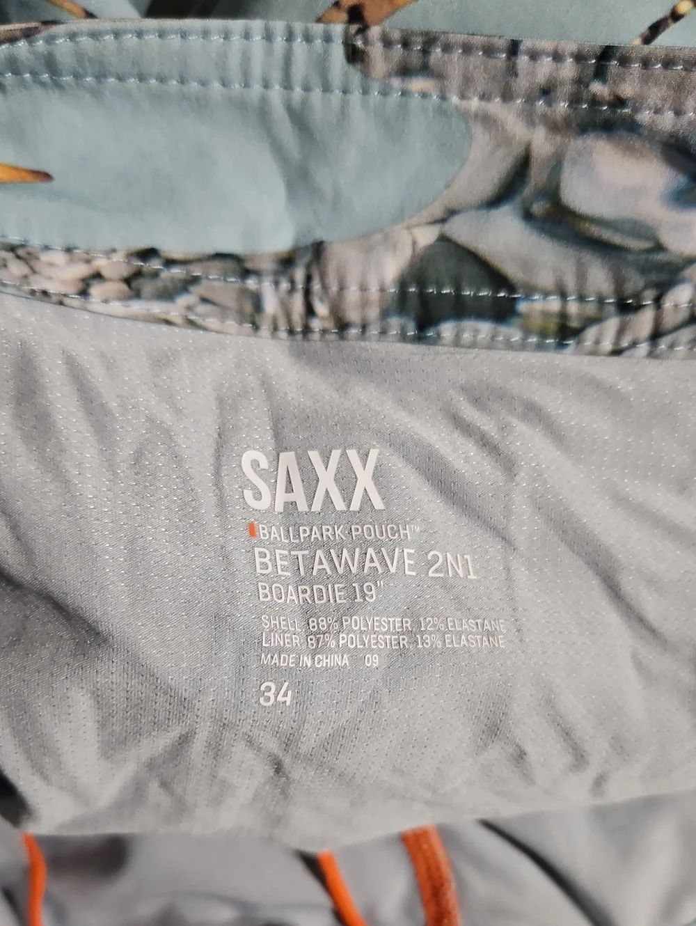 SAXX Ballpark Pouch Betawave 2N1 Boardie 19